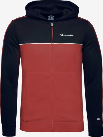 Champion Authentic Athletic Apparel Zip-Up Hoodie in Red: front