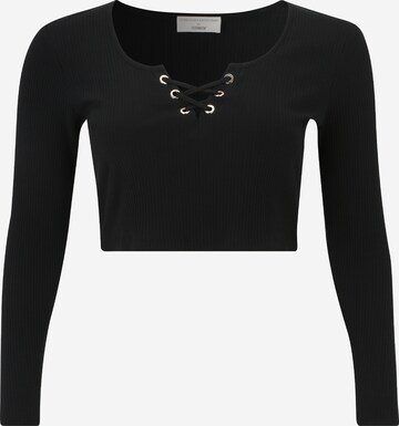 Guido Maria Kretschmer Curvy Shirt 'Panthea' in Black: front