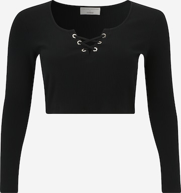 Guido Maria Kretschmer Curvy Shirt 'Panthea' in Zwart: voorkant