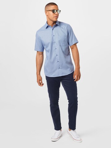 ETERNA Regular fit Button Up Shirt in Blue