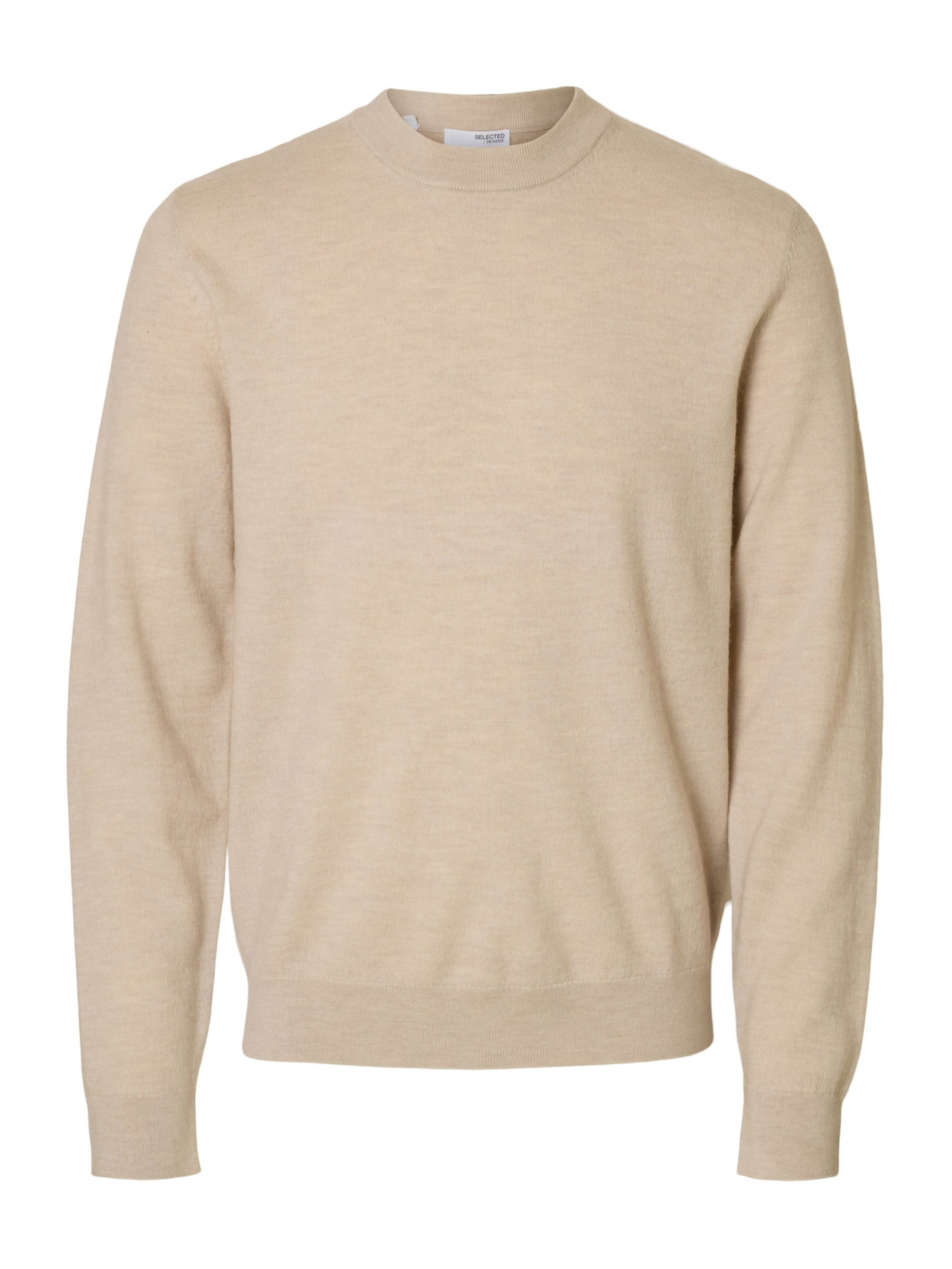 Pull-over 'SLHTray' SELECTED en beige : devant