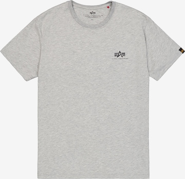 ALPHA INDUSTRIES Shirt 'Basic Small Logo' in Grau: Vorderseite