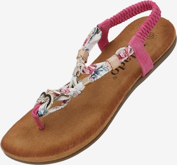 Palado by Sila Sahin T-bar sandals 'Jurte' in Pink: front