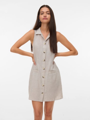 VERO MODA - Vestido en beige: frente