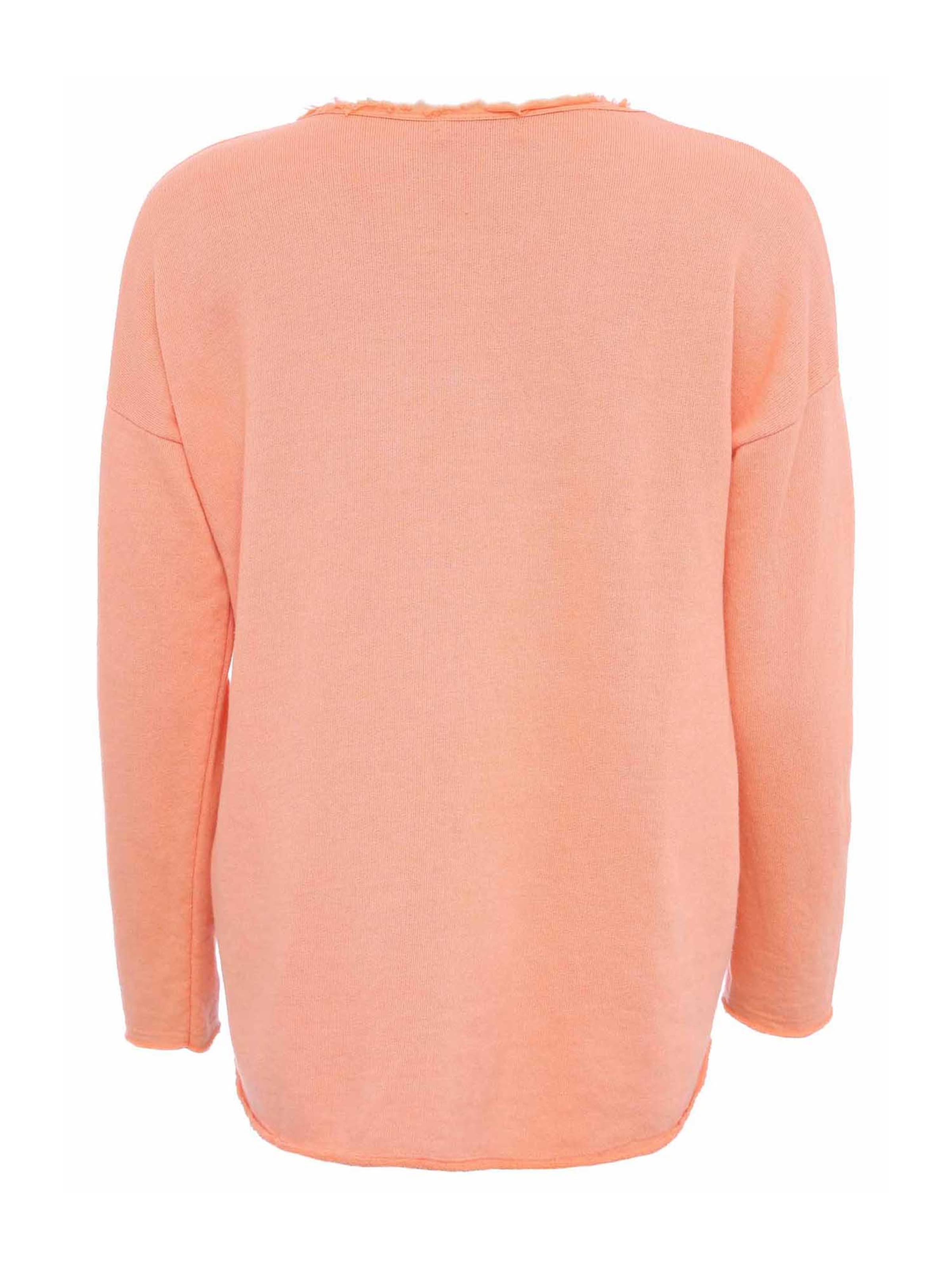 Bluză de molton 'Positive Mind' de la Zwillingsherz pe portocaliu