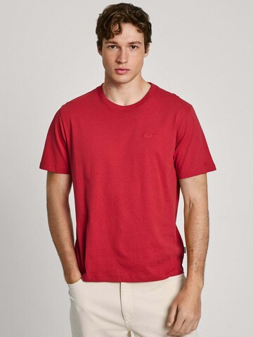 T-Shirt ' CONNOR ' Pepe Jeans en rouge : devant