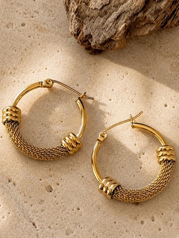 Alster Herz - Pendientes 'Zanzibar Weave' en oro