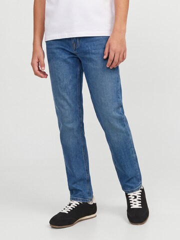 Jack & Jones Junior Широка кройка Дънки 'JJIChris JJOriginal' в синьо: отпред