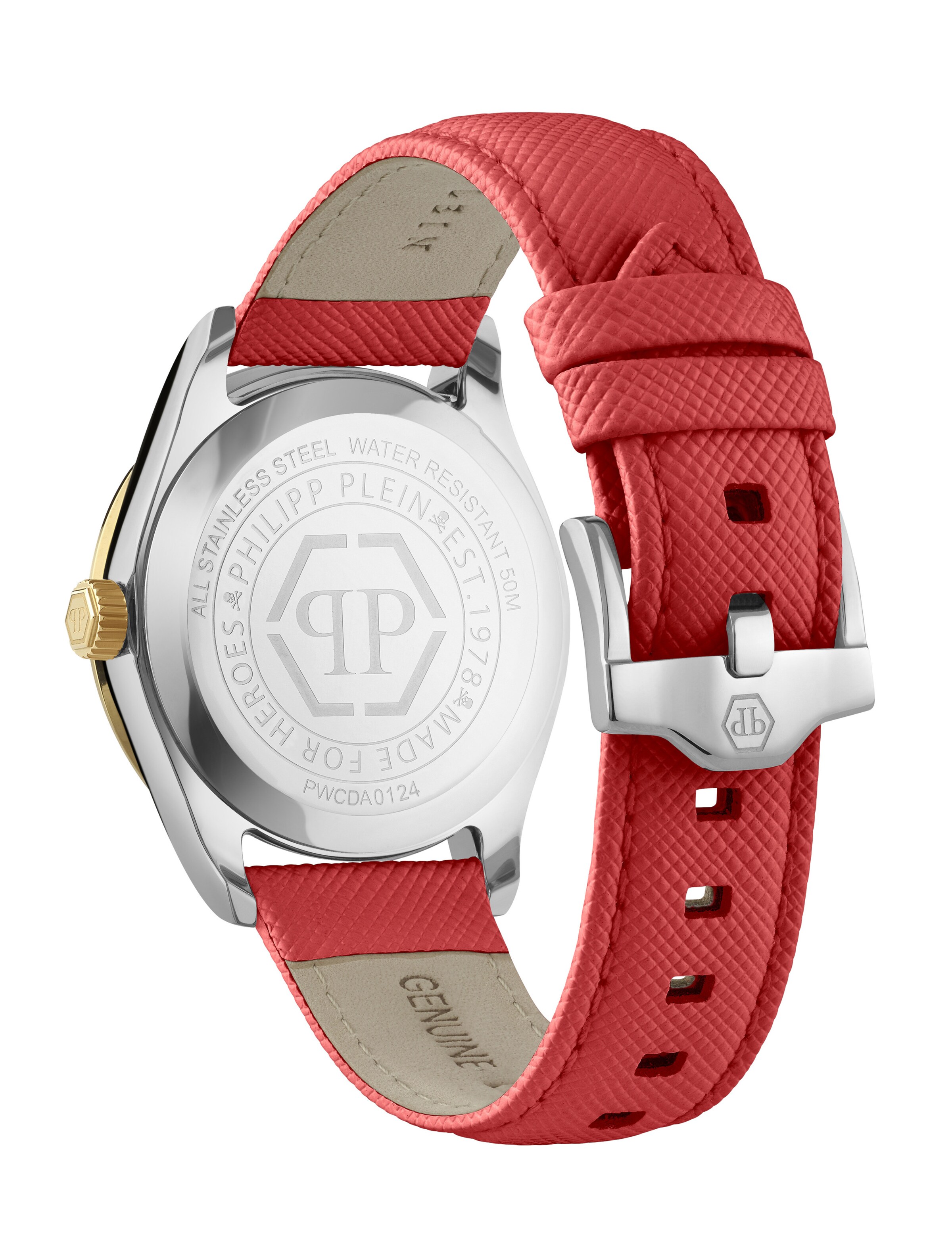 Montre à affichage analogique 'Queen' Philipp Plein Watches en rouge