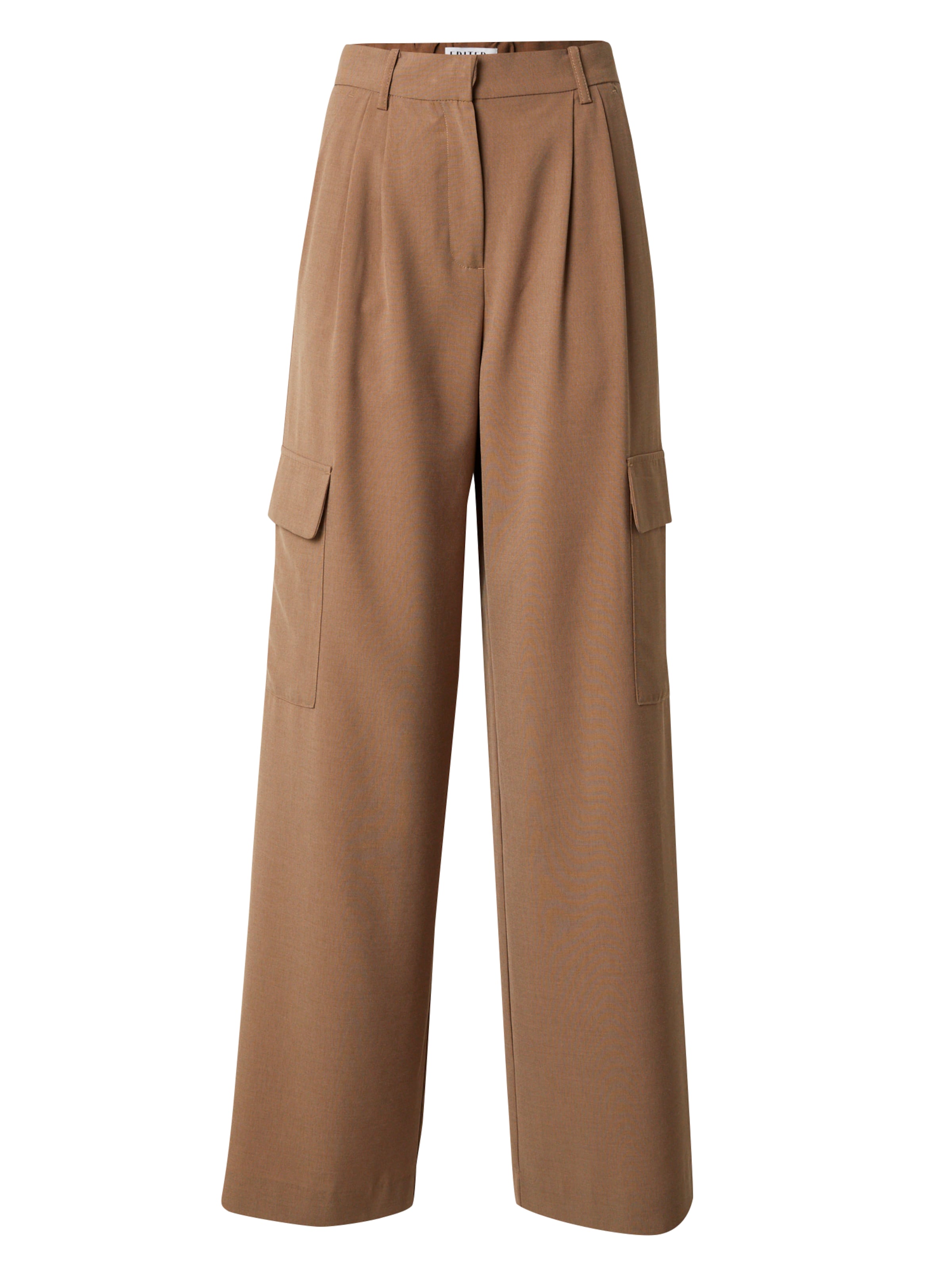 EDITED Lużny krój Spodnie 'Tjarda' w kolorze brązowy: przód