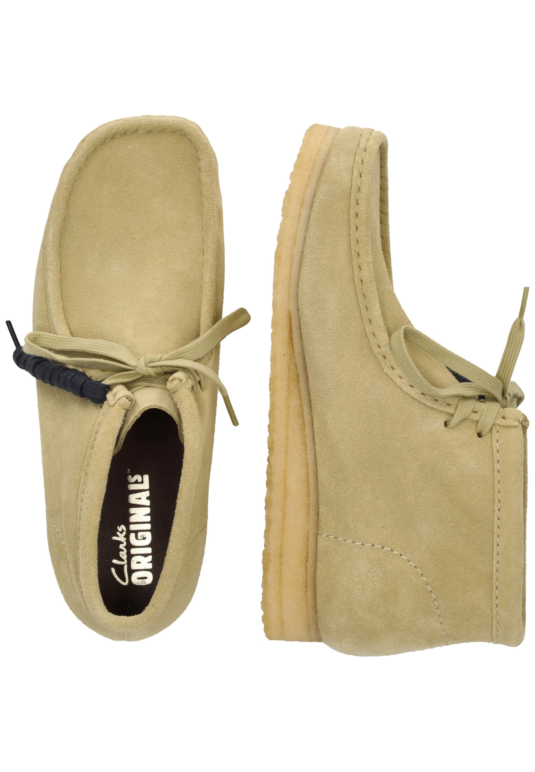 CLARKS Schnürschuhe 'Wallabee Boot' in Beige