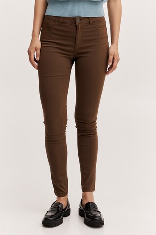 b.young Slimfit Broek 'Elva' in Bruin: voorkant