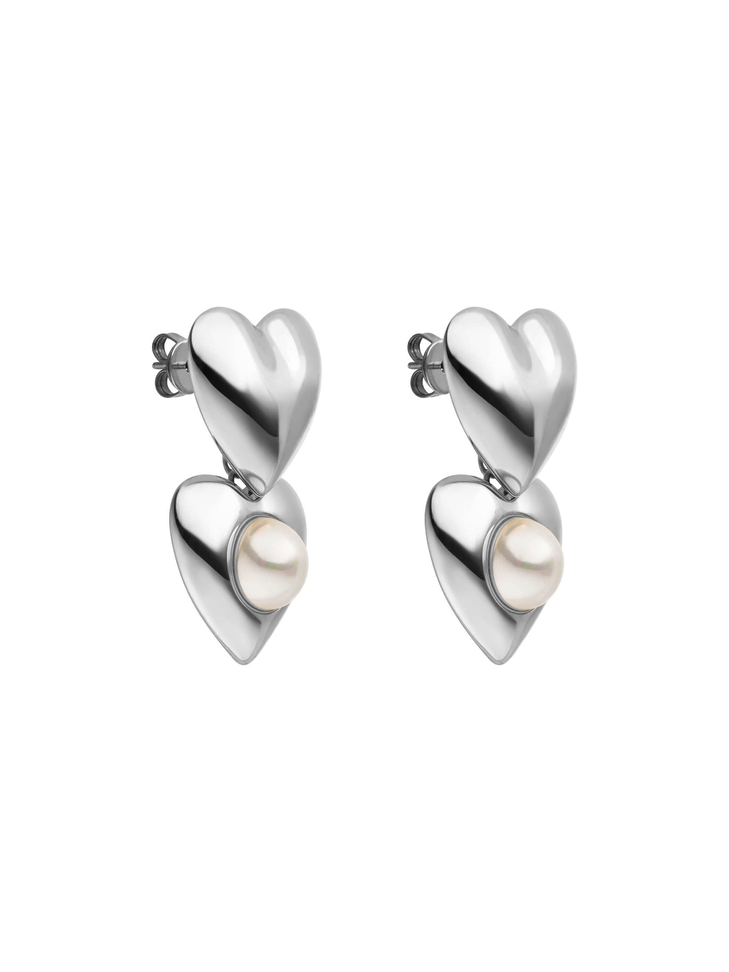 Orecchini 'My Heart' di PURELEI in argento: frontale