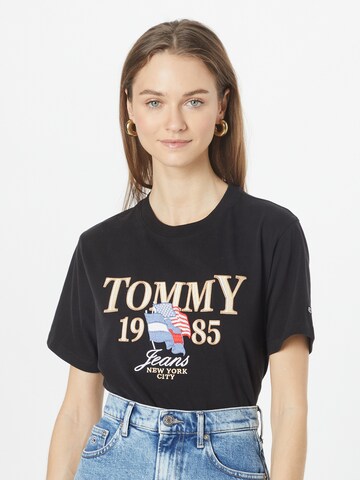 Tommy Jeans Shirt in Zwart: voorkant