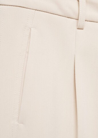 MANGO Loosefit Bandplooibroek 'Wanda' in Beige
