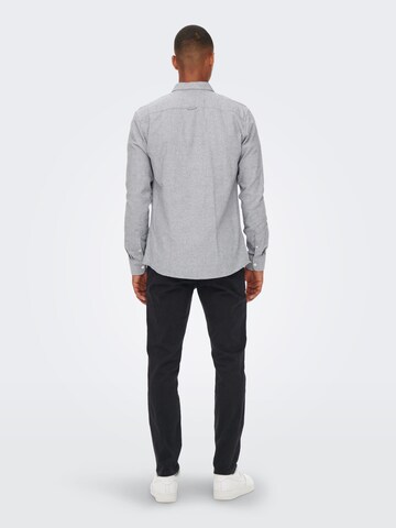 Regular fit Camicia 'Niko' di Only & Sons in grigio
