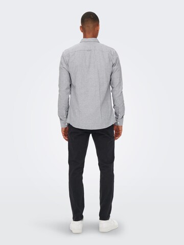 Only & Sons Regular Fit Hemd 'Niko' in Grau