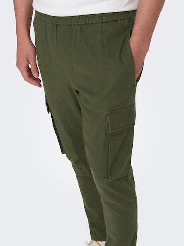 Tapered Pantaloni 'Linus' di Only & Sons in verde