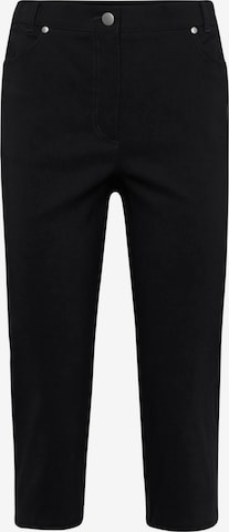 Goldner Skinny Hose 'Carla' in Schwarz: Vorderseite