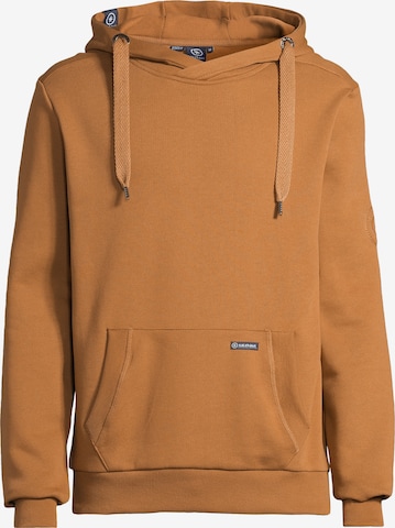 salzhaut Sweatshirt 'HEFF' in Braun: Vorderseite