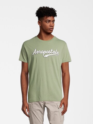 T-Shirt AÉROPOSTALE en vert : devant