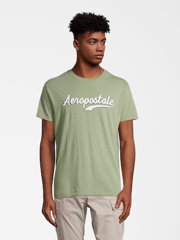 AÉROPOSTALE Majica | zelena barva: sprednja stran