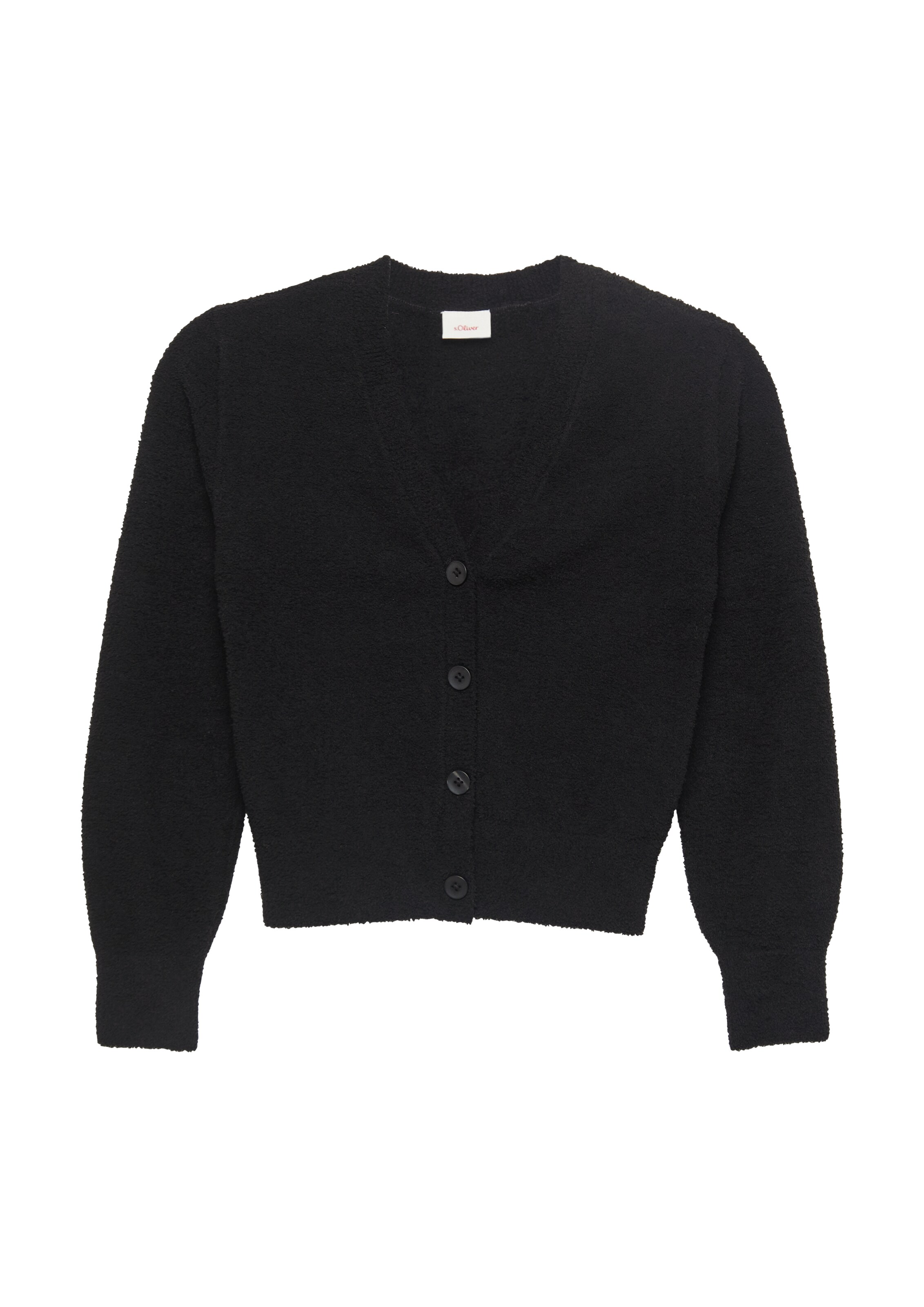 s.Oliver Gebreid vest in Zwart: voorkant