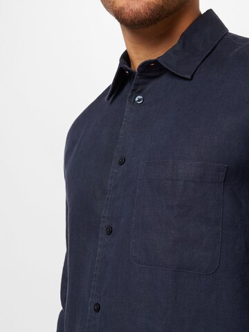Samsøe Samsøe Regular fit Button Up Shirt 'LIAM' in Blue