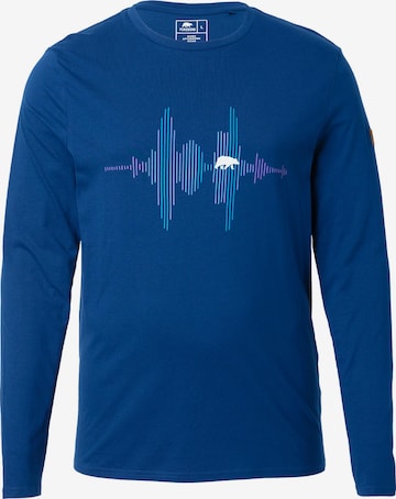 FORSBERG Sweatshirt 'Longsleeve mit Audiowelle' in Blue: front