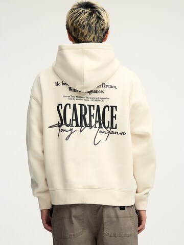 Pull&Bear Sweatshirt i vit: framsida