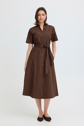 Fransa - Vestidos camiseiros 'FRFanty' em castanho: frente