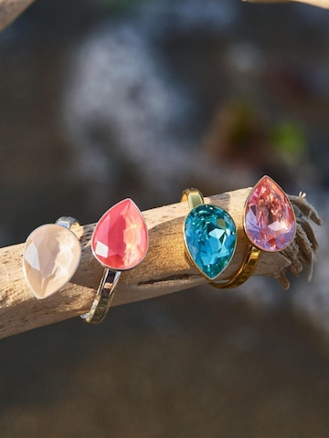 THE GEM STORIES JEWELRY - Anillo 'Light Rose Ignite Light Turquoise Ring' en rosa