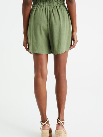 WE Fashion - Loosefit Pantalón plisado en verde