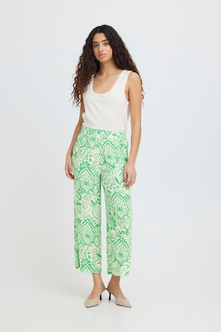 ICHI - Pierna ancha Pantalón en beige