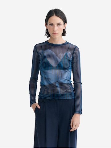 Thinking MU Shirt 'Tere' in Blau: Vorderseite