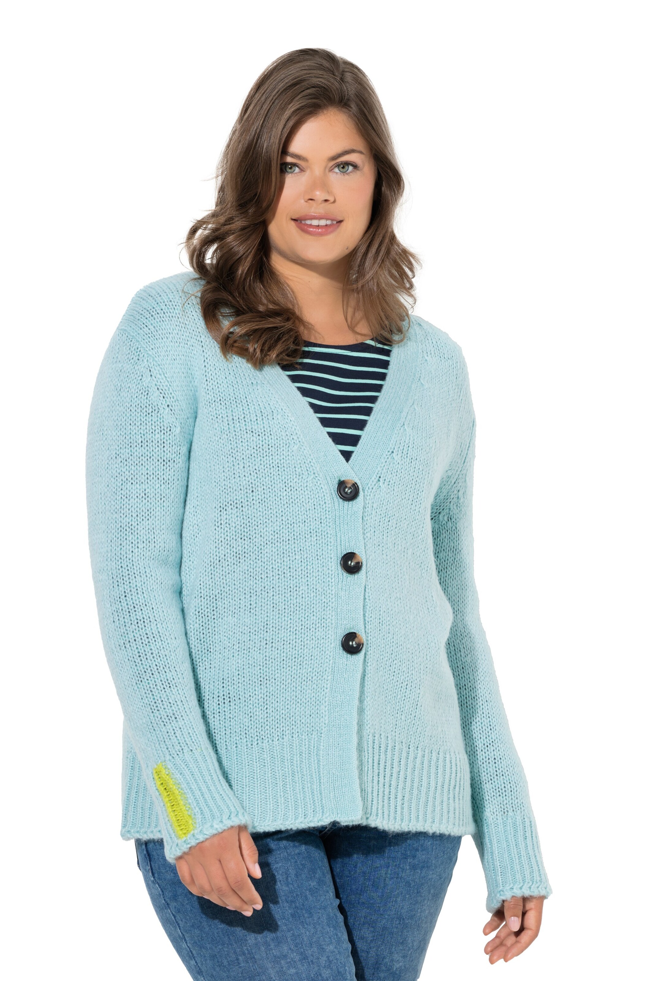 LAURASØN Strickjacke in Blau: Vorderseite