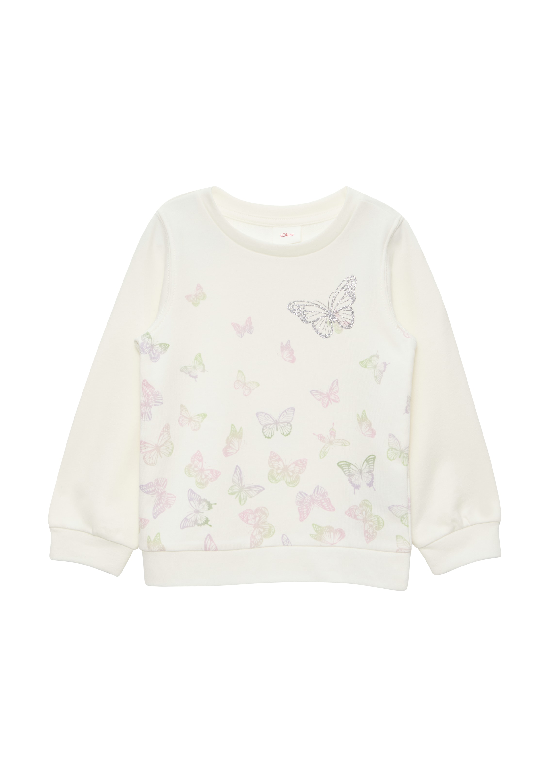s.Oliver Sweatshirt in Beige: voorkant