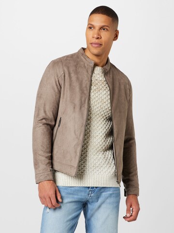 JACK & JONES Between-Season Jacket 'JJERocky ' in Grey: front