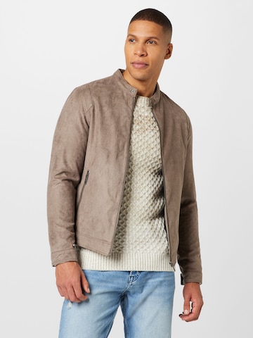 JACK & JONES Between-Season Jacket 'Rocky ' in Grey: front