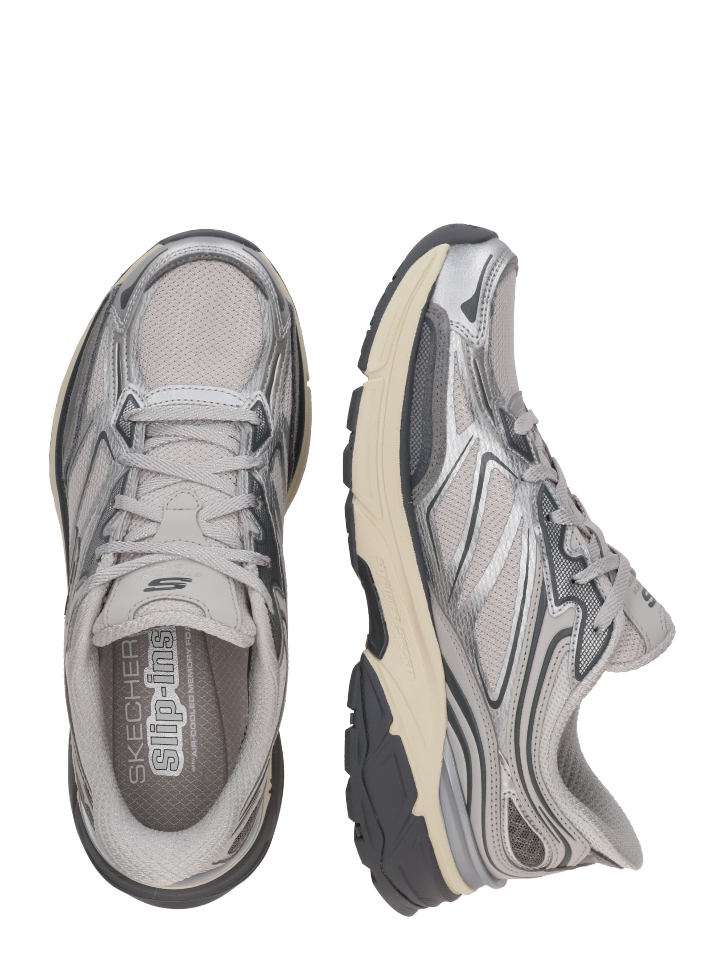 SKECHERS Nizke superge 'Stamina' | srebrna barva