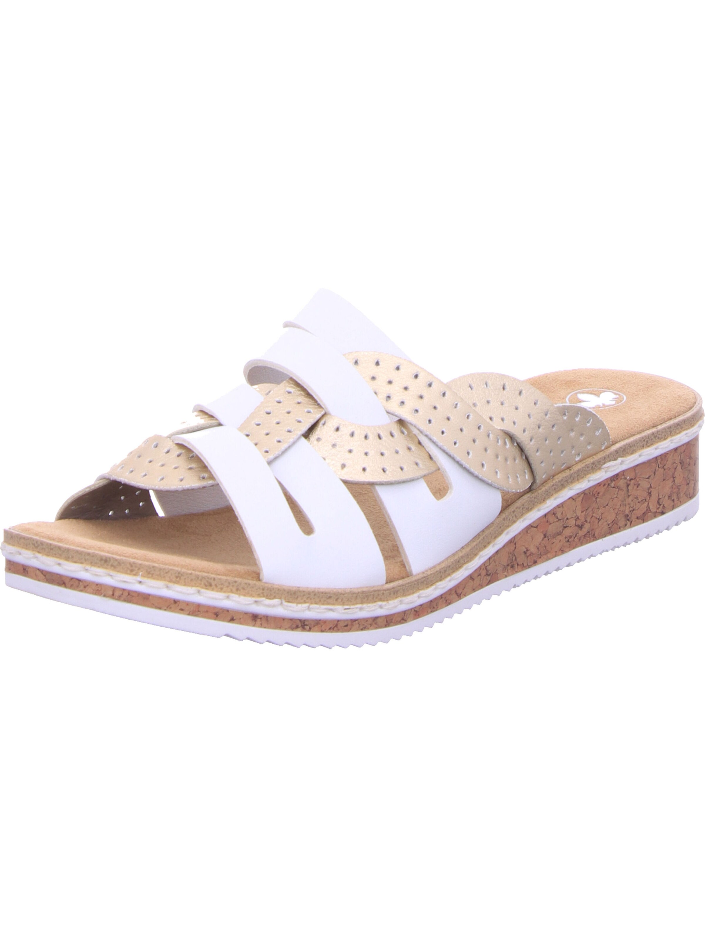 Rieker Mules in White: front