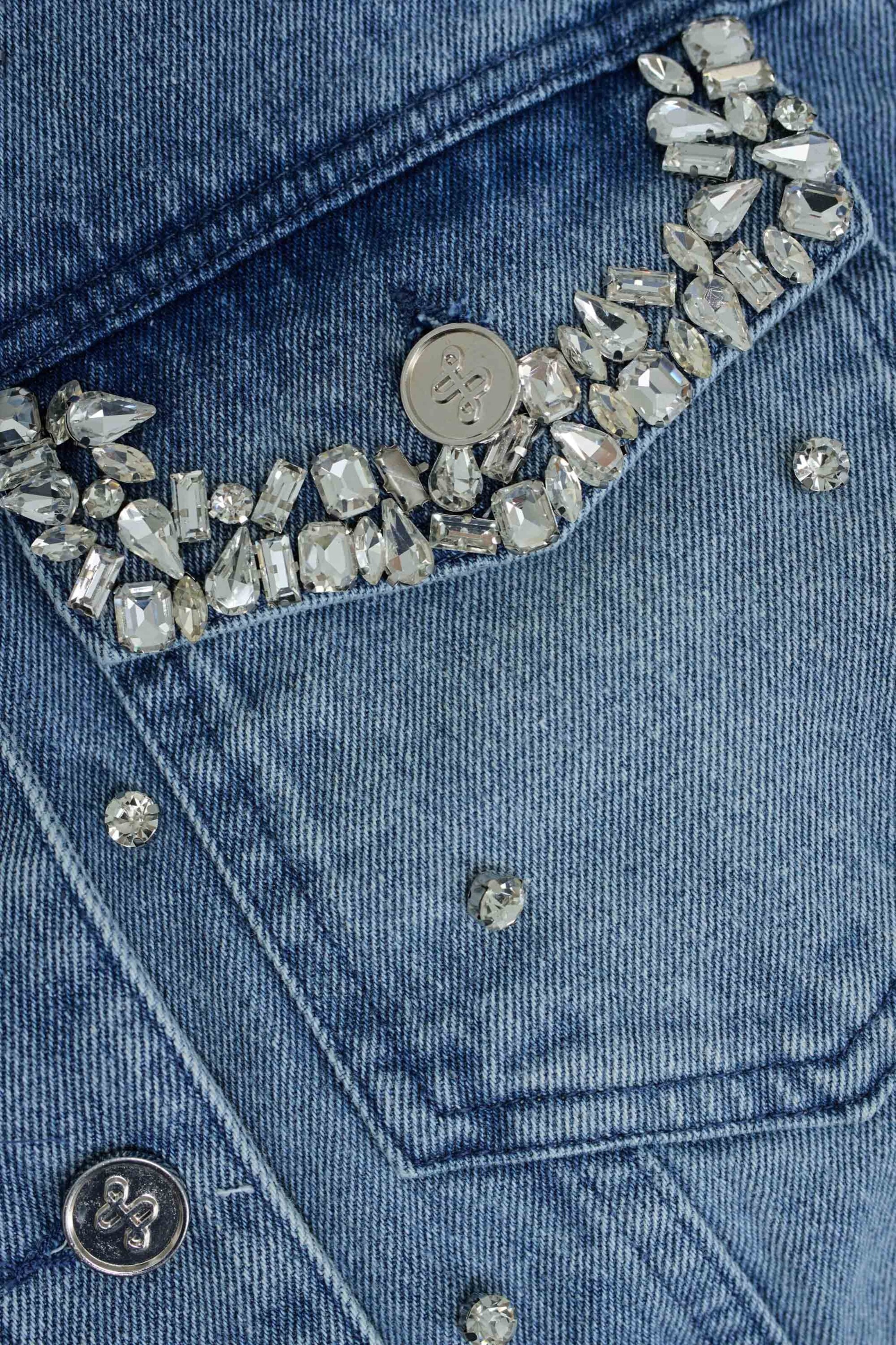 Salsa Jeans Tussenjas in Blauw