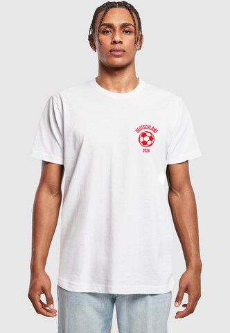 Mister Tee Shirt 'Football Bear' in White: front