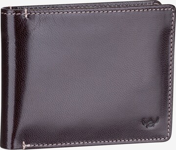 GOLDEN HEAD Clutch 'Bari' in Brown: front