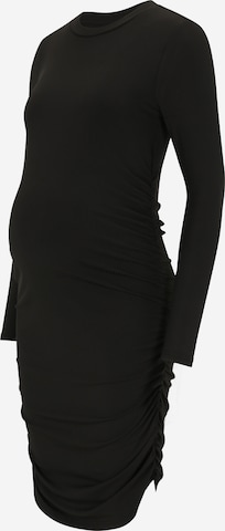 Only Maternity - Vestido de malha 'Itsi' em preto: frente