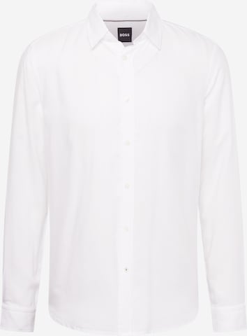 BOSS Button Up Shirt 'Roger' in White: front