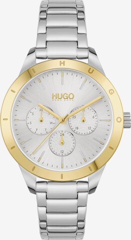 HUGO Analoog horloge '#Friend' in Zilver: voorkant