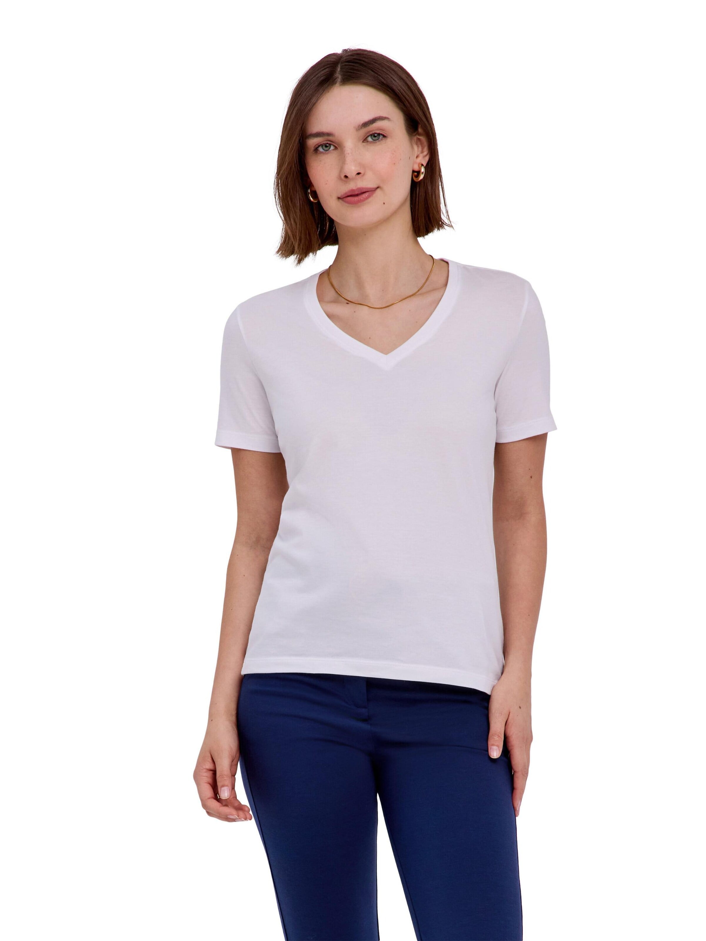 FALKE Shirt 'Essential Cotton'‌‌‌‌‌‌ in Weiß: Vorderseite