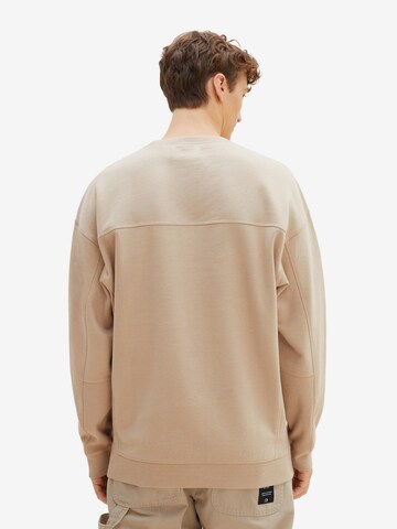 TOM TAILOR DENIM Sweatshirt in Beige