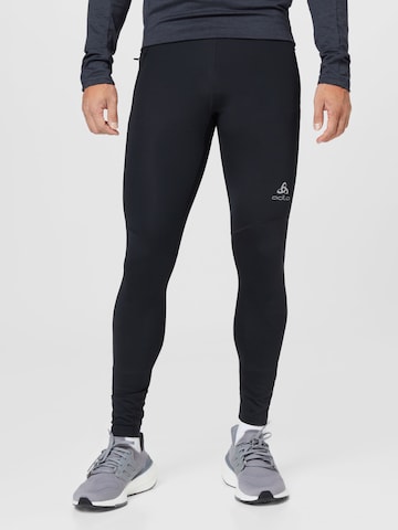 ODLO - Skinny Pantalón deportivo 'ZEROWEIGHT' en negro: frente
